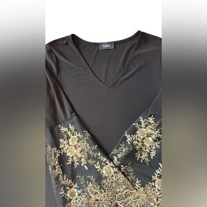 MSK Black and Gold Dress